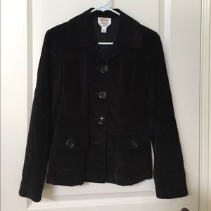 Talbots Black Corduroy Blazer/Jacket